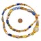 The Bead Chest Extra Fancy Sandcast Powder Glass Bead Medley 14mm Ghana African Multicolor Mixed Large Hole 30 Inch Strand Handmade